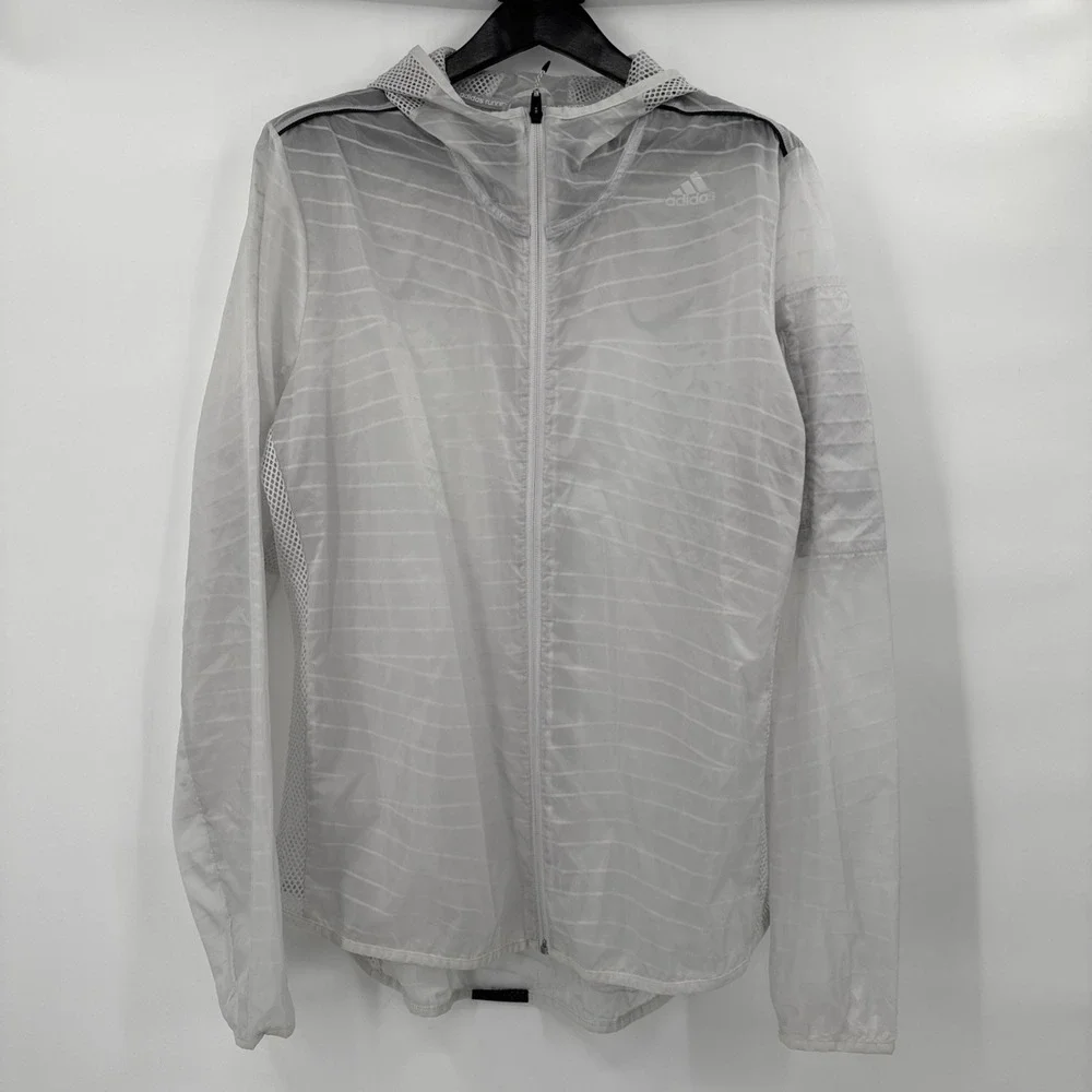 adidas Mens Supernova TKO Running Jacket Zipped Lightweight Packable Hooded Coat